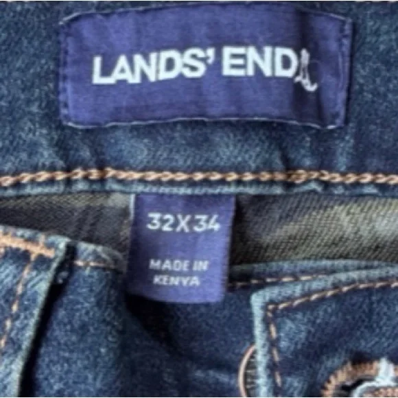 Lands' End Men's Dark Blue Jeans - Picture 5 of 6
